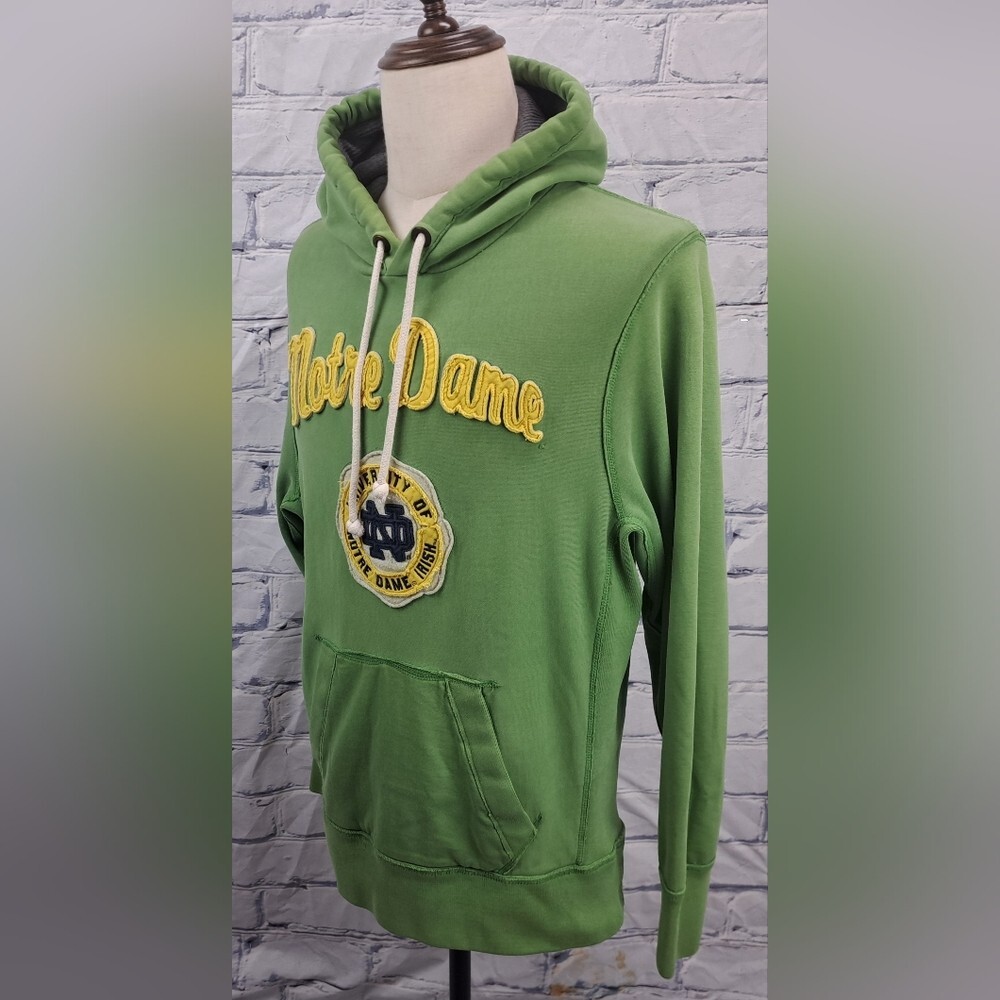 Campus Crew Men's Hoodie Sweater Notre Dame Vintage Y2K Football NCAA Medium - Picture 12 of 14